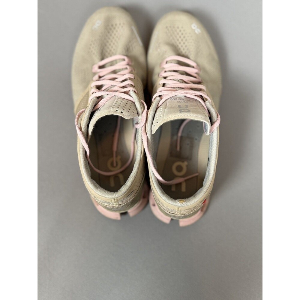 On Running Cloud Women’s Size 8 (EU 39) Tan Pink Athletic Swiss Engineering - Picture 3 of 14